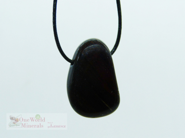 Lamellenobsidian, gebohrt, 3 Stk